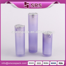 Acryl Airless Pump Flasche 15ml 30ml 50ml, lila runde gepresste Airless Flasche gebrauchte Handcreme Flasche